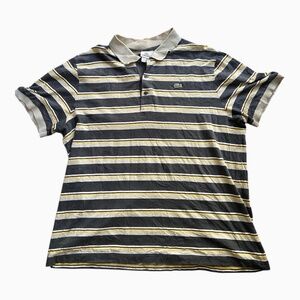 Vintage Polo Lacoste - Size M (7) - Black & Yellow - 100% Cotton
